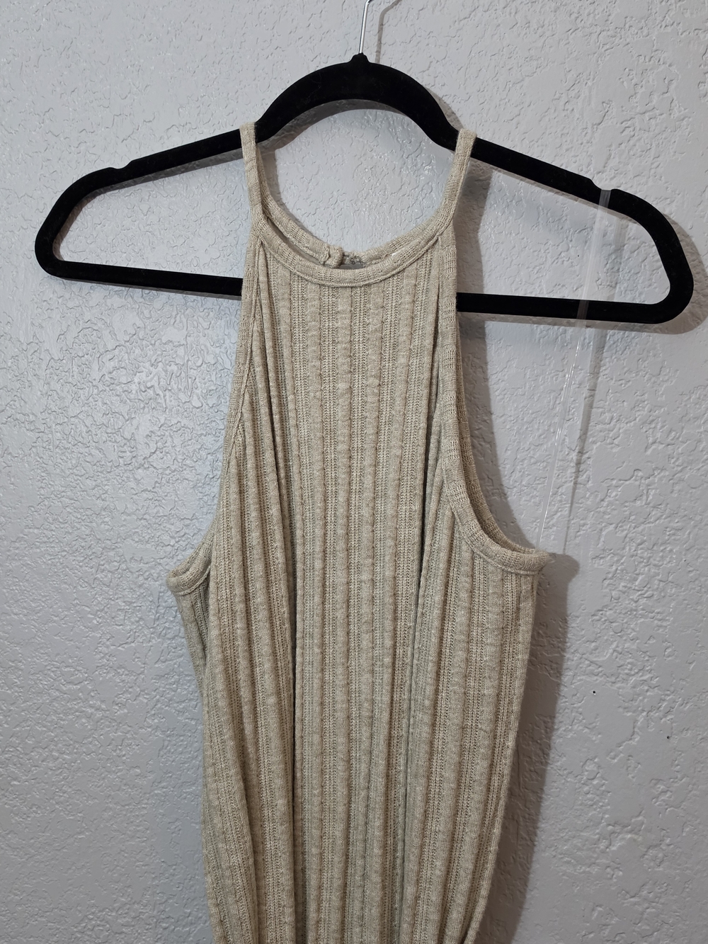 NWT Anthropologie/Amadi Caroline Knit Halter Maxi Dress In Oatmeal Womens M - Picture 5 of 16